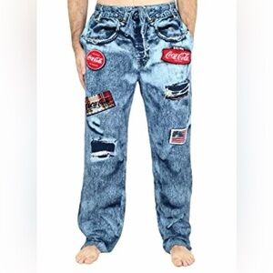 Coca-Cola Faux Denim‎ Pajama Pants Size Medium